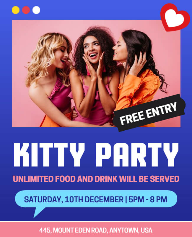 Kitty Party Flyer Template