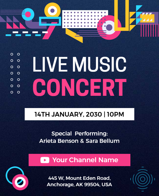 Live Music Concert Flyer Templates