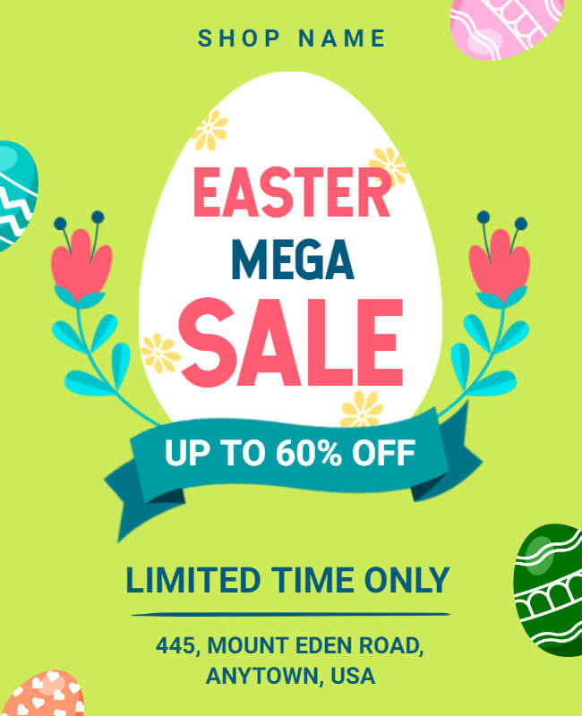 Mega Sale Easter Flyer Templates