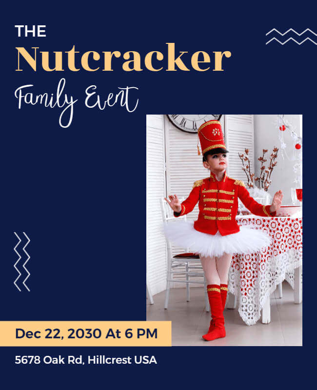 Minimalist Nutcracker Family Event Flyer Template