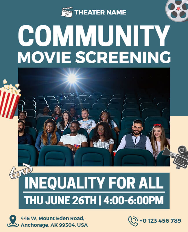 Movie Screening Community Event Flyer Template