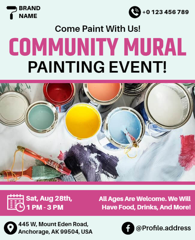 Painting Community Event Flyer Template