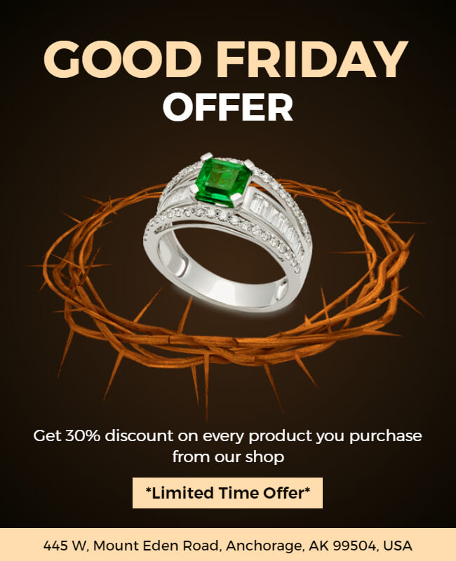Good Friday Flyer Template for Limited Time Offer