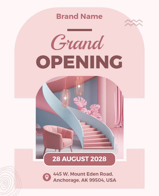 Pastel Grand Opening Flyer Template