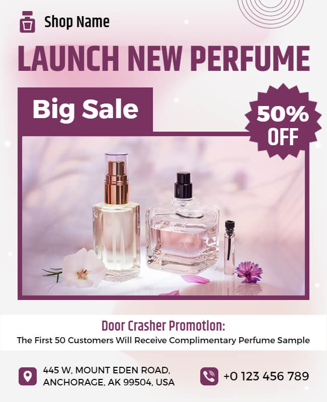 Perfume Business Launch Flyer Template