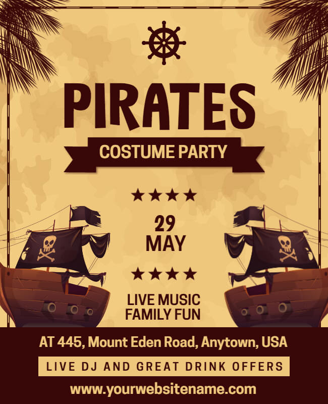 Pirates Costume Party Flyer Template