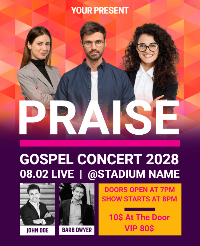 Gospel Harmony Concert Flyer Templates
