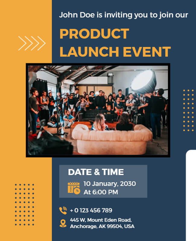 Business Launch Flyer Template for Event