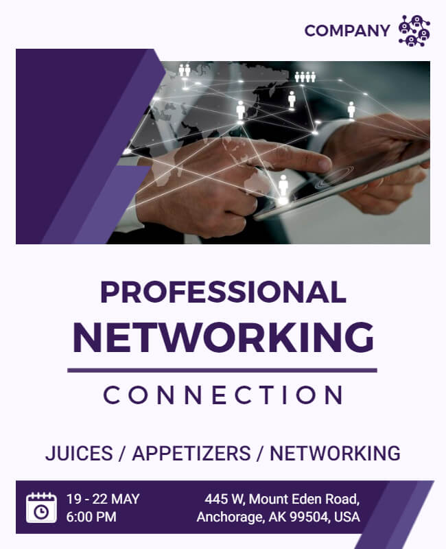 Professional Networking Event Flyer Template