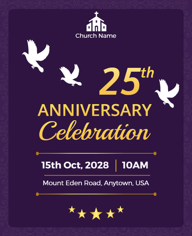 Church Anniversary Event Flyer Template
