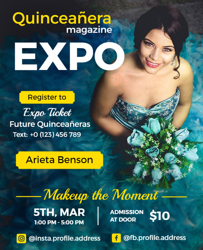 Quinceanera Magazine Expo Event Flyer Template