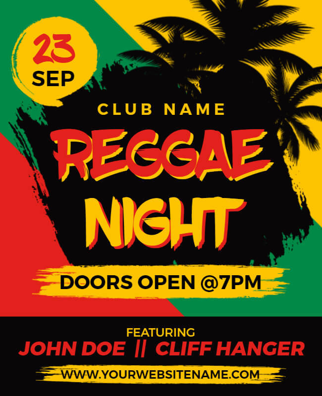 Reggae Night Party Flyer Template