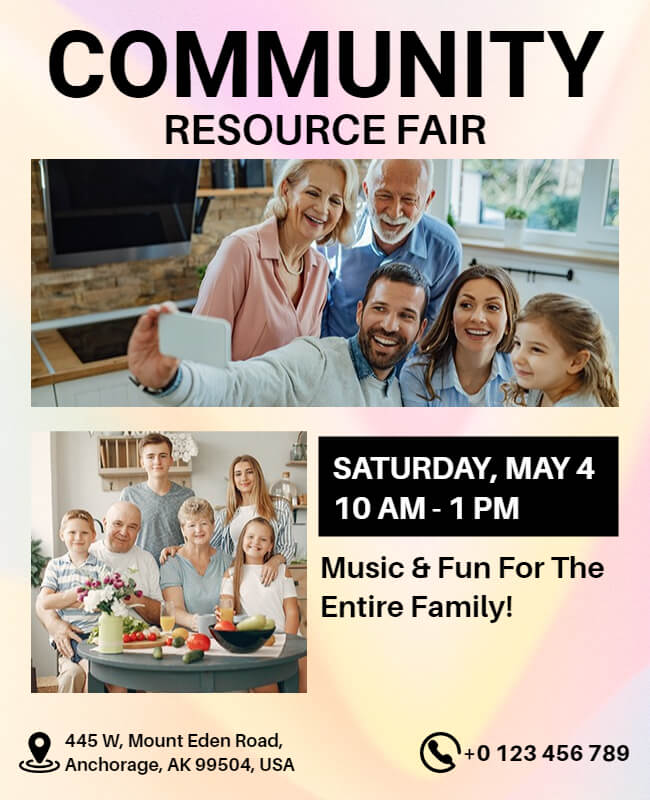 Resource Fair Community Event Flyer Template