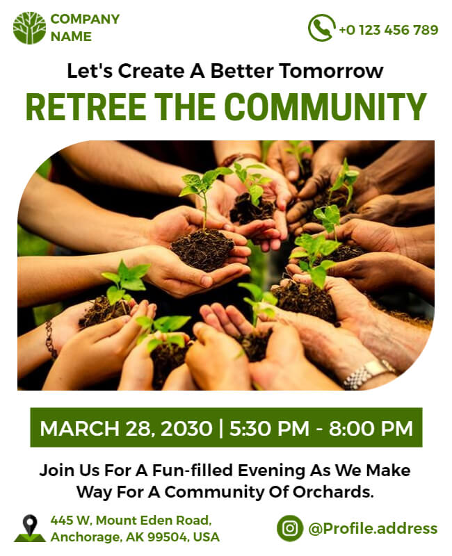 Retree Community Event Flyer Template