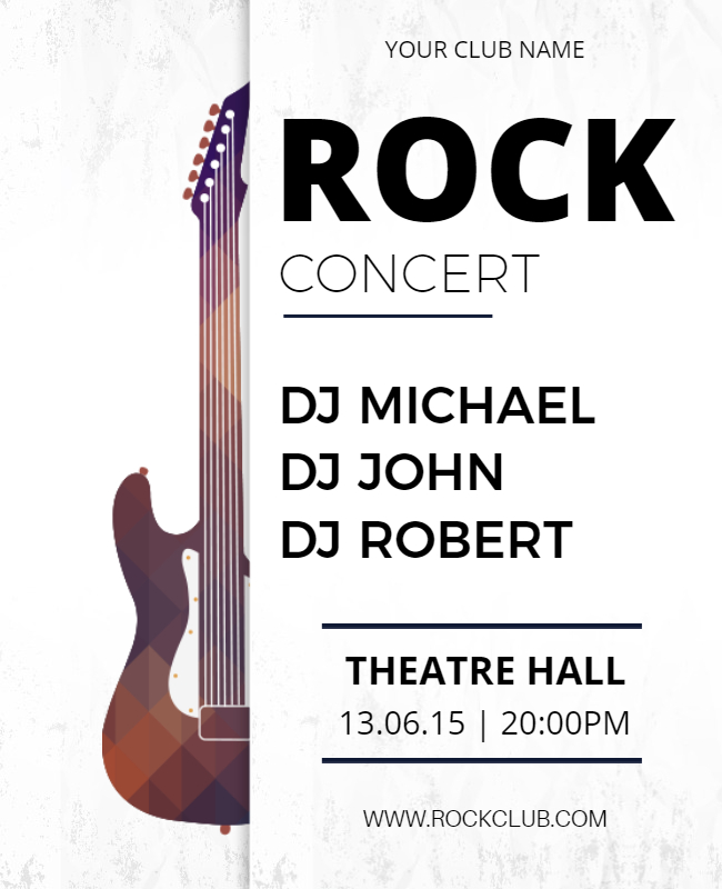Rock Music Concert Flyer Templates