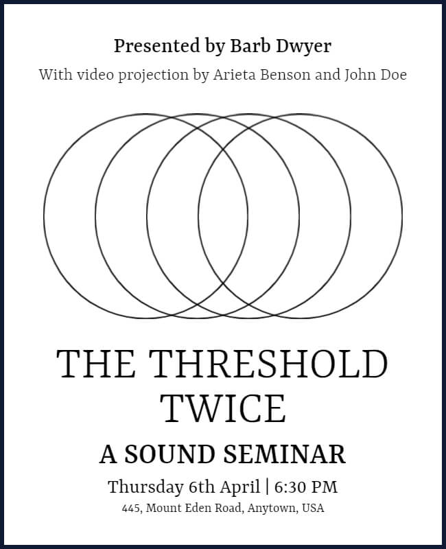 Sound Seminar Leaflet Template