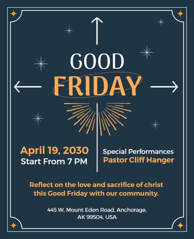 Special Performance Good Friday Flyer Template