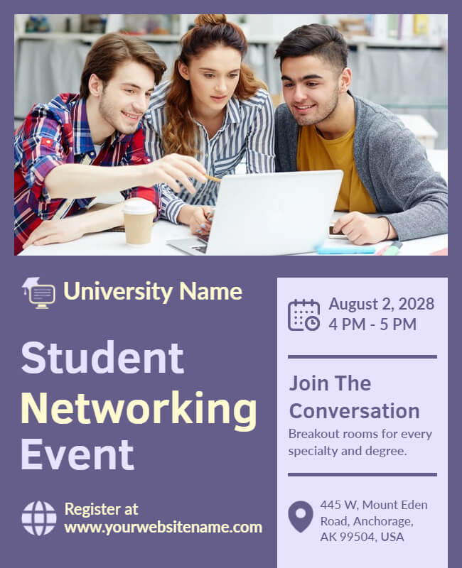 Student Networking Event Flyer Template