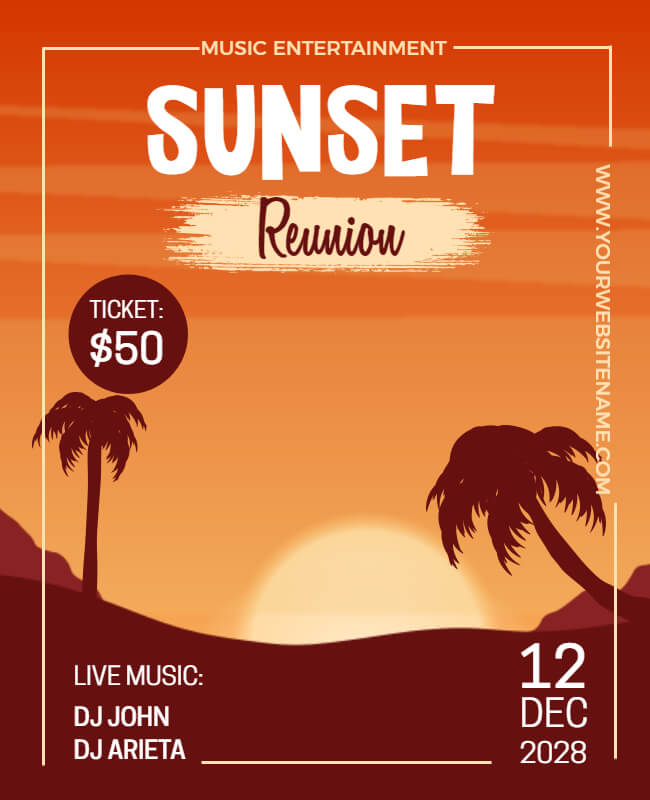 Sunset Reunion Event Flyer Template