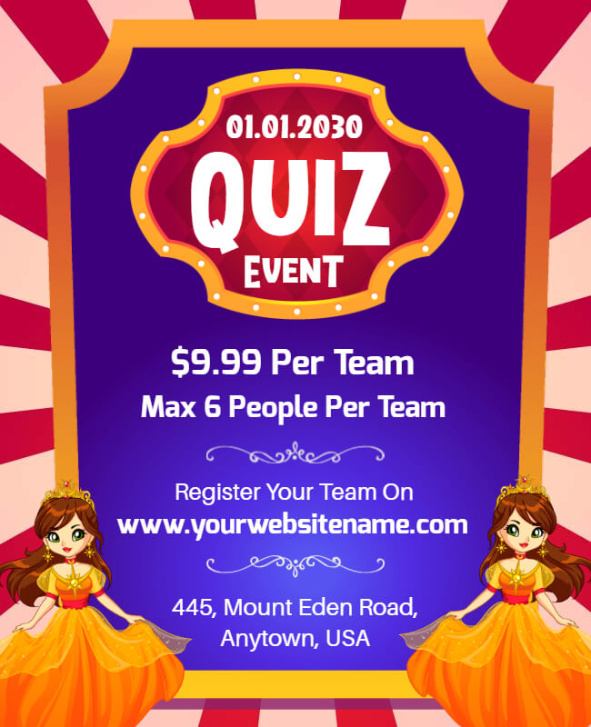 Quiz Event Flyer Template
