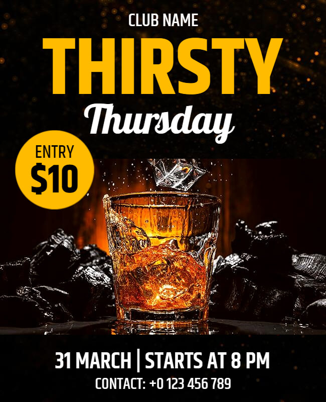 Thirsty Thursday Party Flyer Template