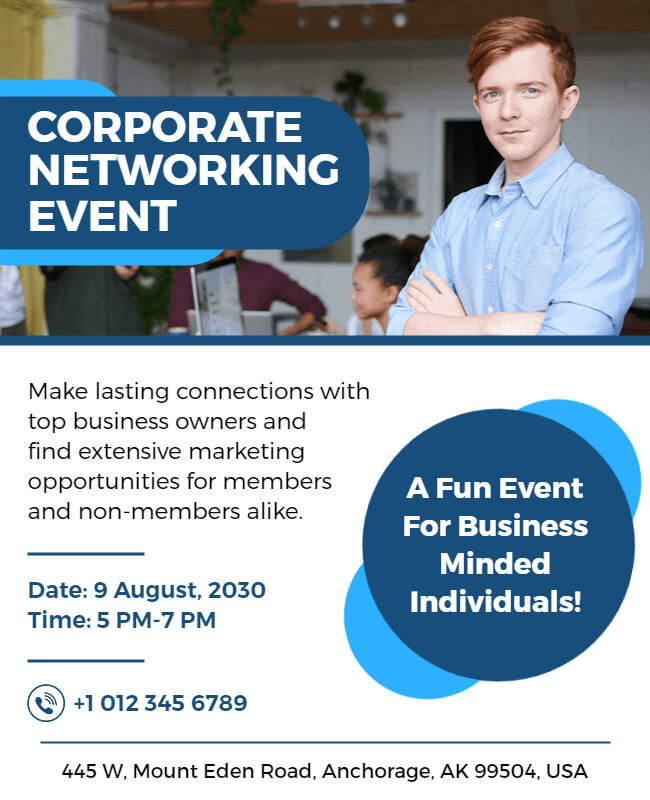 Typographic Networking Event Flyer Template