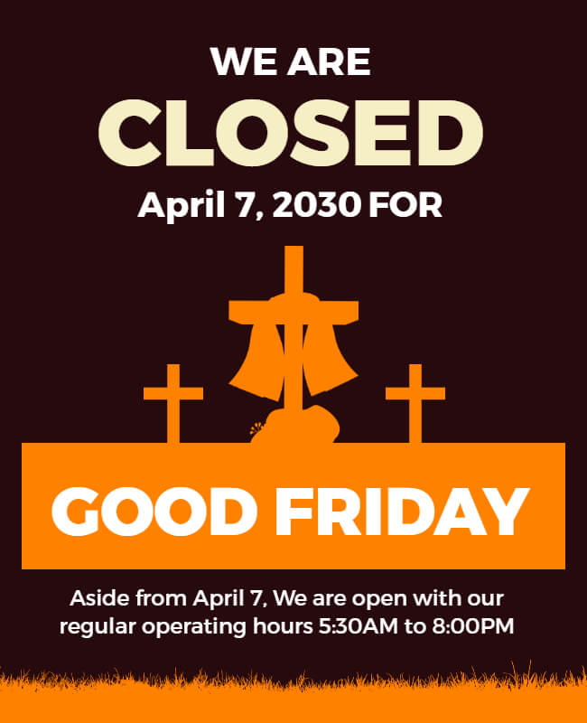 We are Closed Good Friday Flyer Template