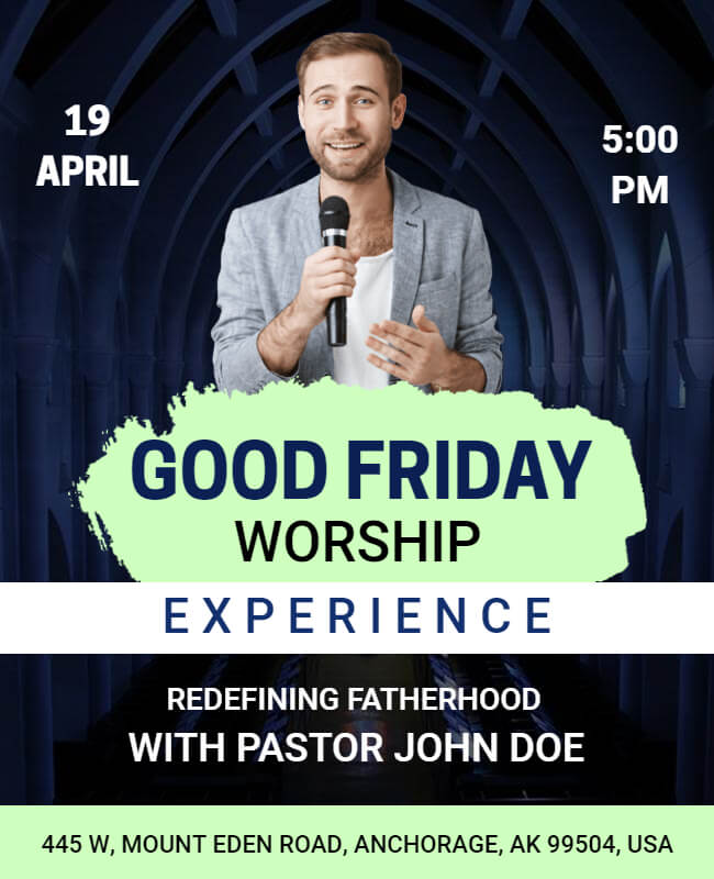 Worship Good Friday Flyer Template