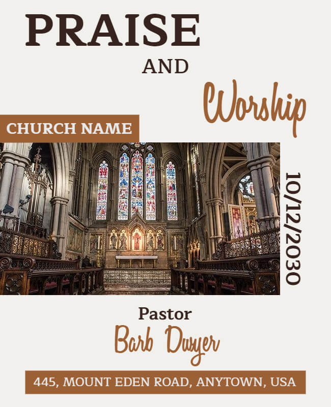 Worship Church Flyer Template