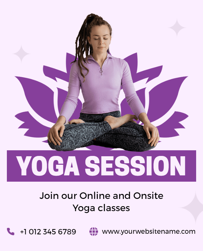 Yoga Flyer Templates for Online Class