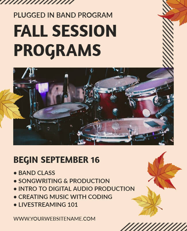 Band Fall Session Flyer