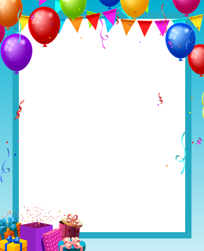 Kids Birthday Party Flyer Background 