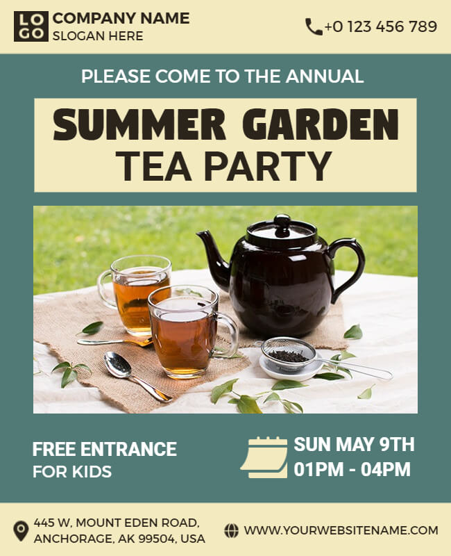 Garden Summer Tea Party Flyer