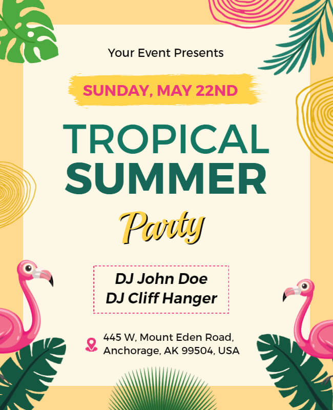 Tropical Summer Party Flyer 