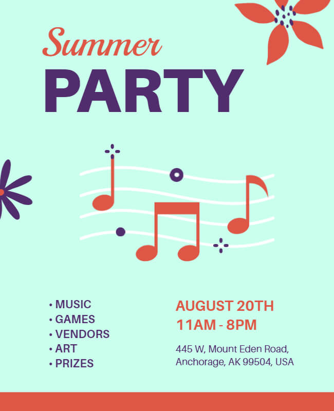 Minimal Summer Party Flyer