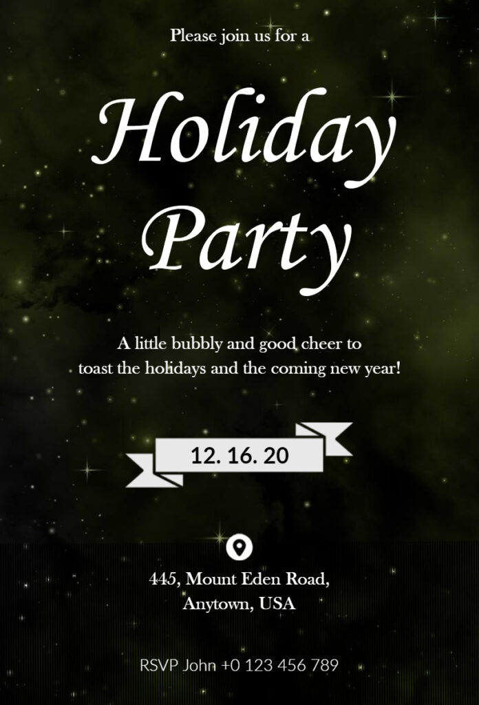 Black & White Holiday Party Flyer