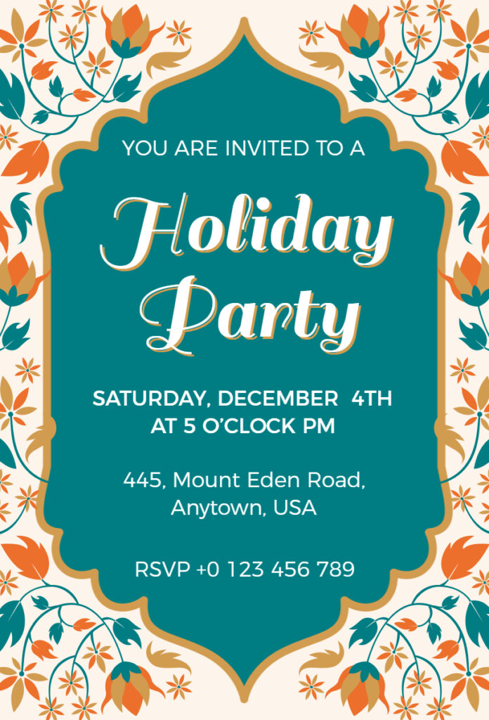 Vintage Vibes Holiday Party Flyer