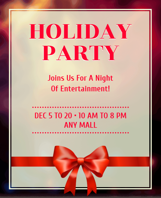 Timeless Classic Holiday Party Flyer