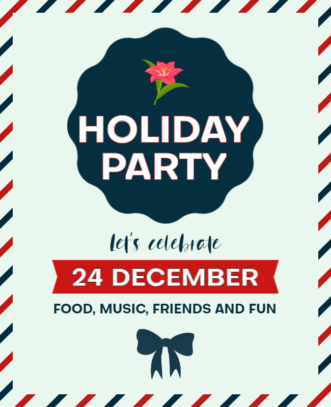 Elegant Typography Holiday Party Flyer