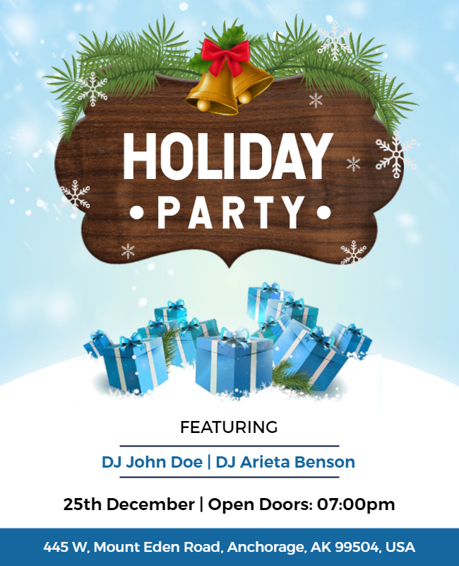 Jingle Bell Jubilee Holiday Party Flyer