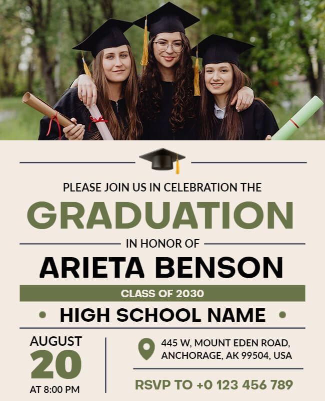 Photographic Graduation Party Flyer