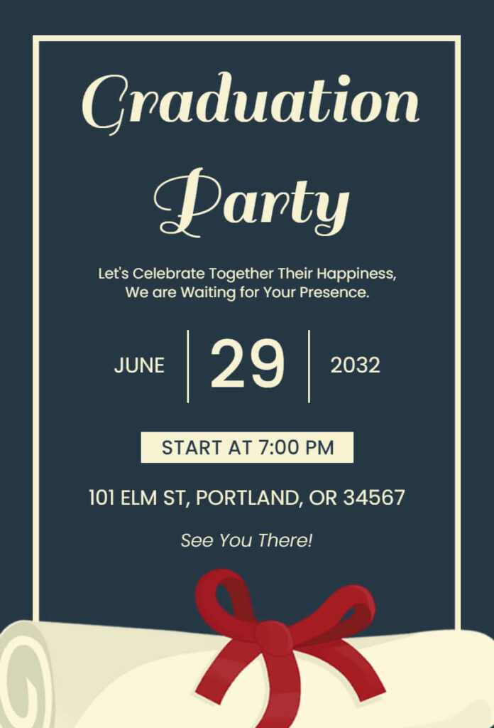 Timeless Classic Graduation Party Flyer