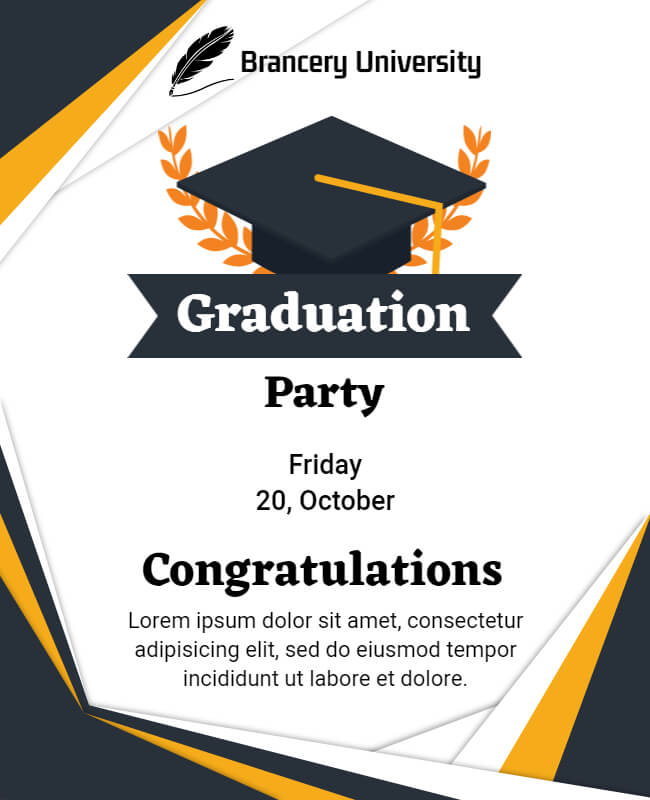 Abstract Graduation Party Flyer
