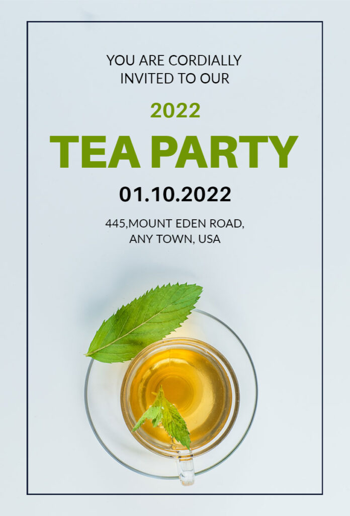 Simple Elegant Tea Party Flyer