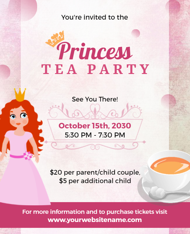 Princess Tea Party Flyer