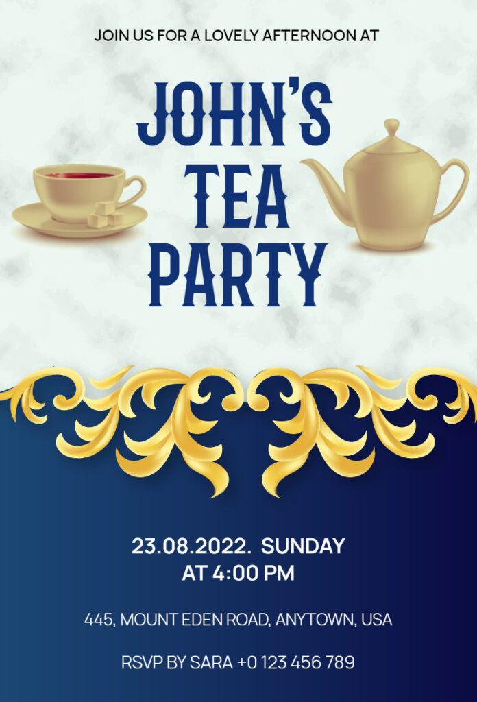 Vintage Tea Affair Party Flyer