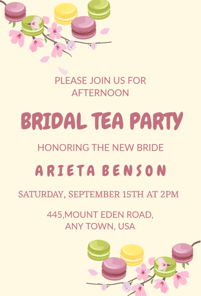 Bridal Tea Party Flyer