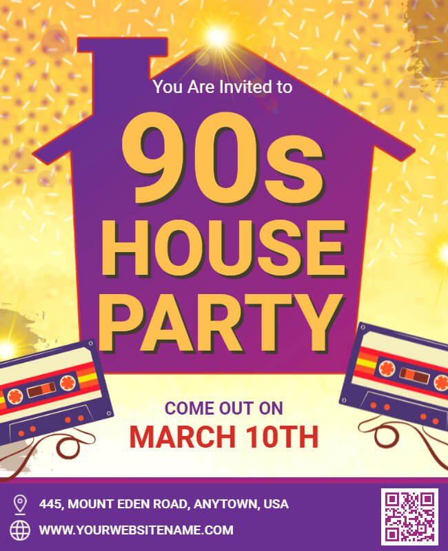 90s House Party Flyer