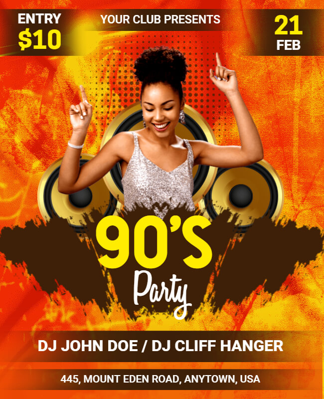90s DJ Party Flyer