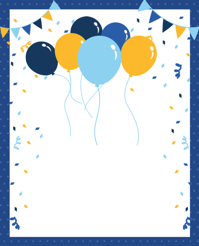 Minimal Birthday Party Flyer Background